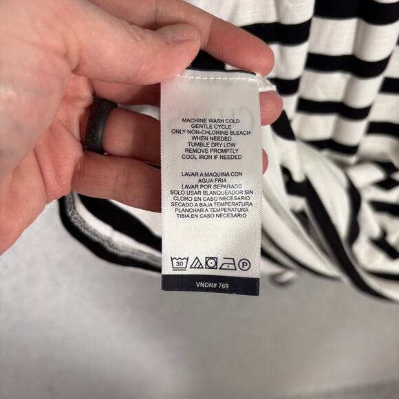 Chaps Dress Small Black Knee T Shirt Tie Belt Wrap Stretch Basic Comfort Casual - Picture 13 of 16